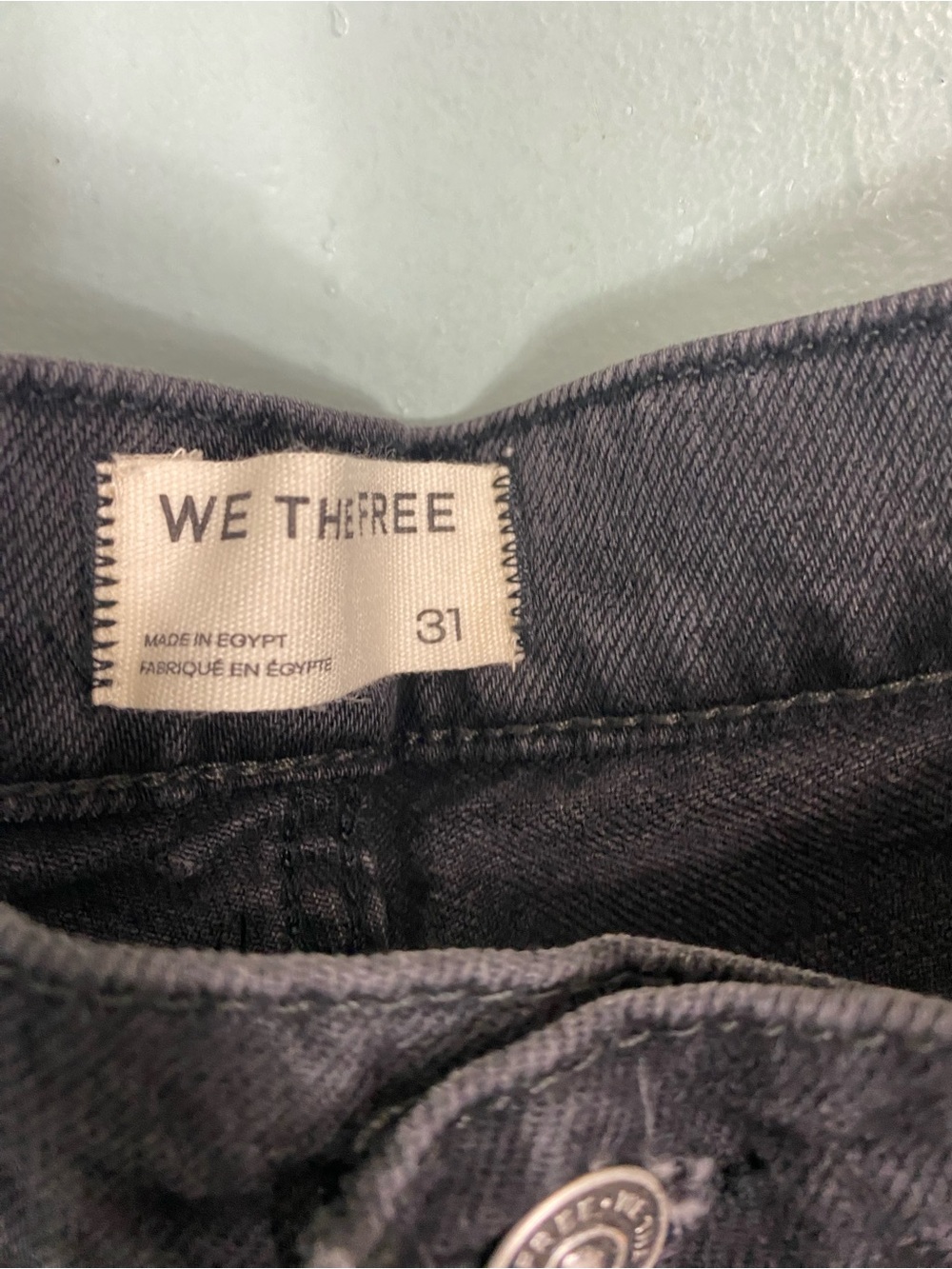 Free People Eden Slouch Black Baggy Flare Jeans Size 31 - Picture 4 of 6